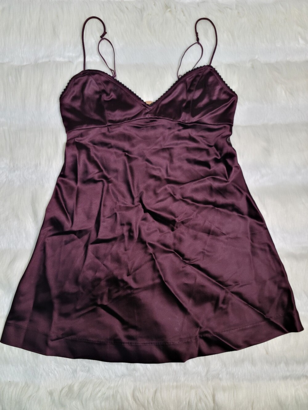 SKIMS Satin Mini Dress Currant Women XS NEW